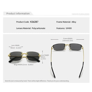 2024 Rimless Square Sunglasses Men's UV400