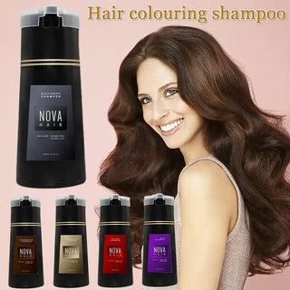 Nova Natural Moisturizing Hair Dye Shampoo – 3-in-1 Color, Cleanse & Care