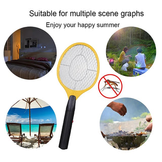 Electric Bug Zapper Racket – Handheld Mosquito and Fly Swatter