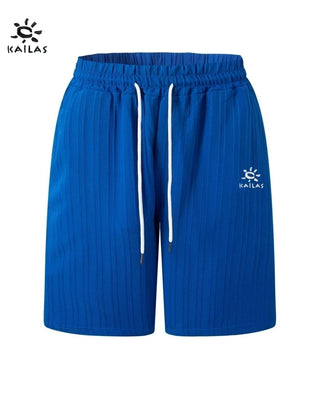 KAILAS Men’s Embroidered Logo Casual Shorts – Summer-Ready Style for Beach, Travel, and Everyday Comfort
