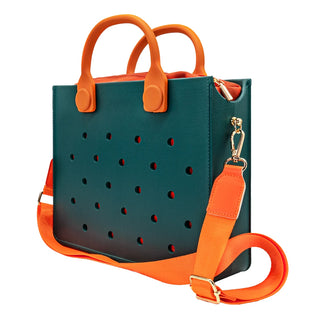 Compact EVA Shoulder Bag – Waterproof Tote & Handbag with Charm Holes