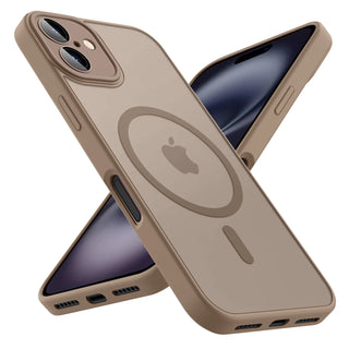 Luxury Frosted Magnetic iPhone Case, Matte Transparent MagSafe-Compatible TPU Cover with Full Camera Protection, Anti-Slip Grip, and Soft-Touch Bumper for iPhone 17 Air 16 15 14 13 12 11 Series