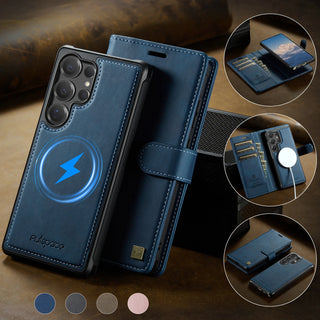 Detachable 2-in-1 Leather Wallet Case for Samsung Galaxy – Magnetic Card Holder, Kickstand & MagSafe-Compatible Design
