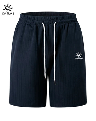 KAILAS Men’s Embroidered Logo Casual Shorts – Summer-Ready Style for Beach, Travel, and Everyday Comfort