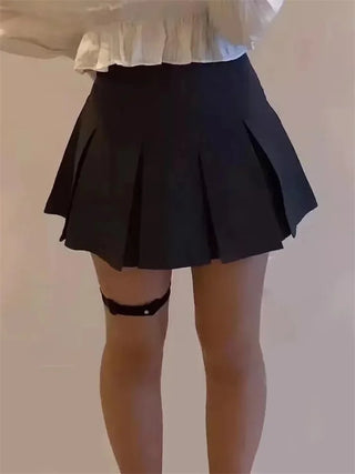 Kawaii High-Waist Pleated Mini Skirt