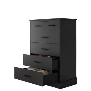 Hasuit Black 6-Drawer Dresser