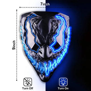 Venom/Carnage LED Mask – Full Face Glow Cosplay Party Prop