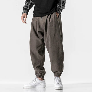 Men’s Baggy Harem Pants – Trendy Wide Leg Casual Joggers with Drawstring