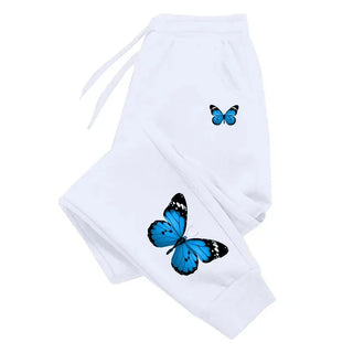 Women's Helenor Blue Butterfly Sweatpants