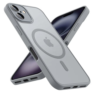 Luxury Frosted Magnetic iPhone Case, Matte Transparent MagSafe-Compatible TPU Cover with Full Camera Protection, Anti-Slip Grip, and Soft-Touch Bumper for iPhone 17 Air 16 15 14 13 12 11 Series