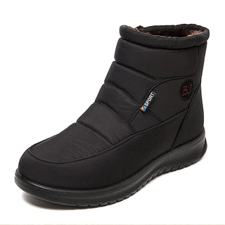 Women’s Waterproof Fur-Lined Winter Snow Boots – Lightweight Ankle Boots with Side Zip & Rubber Sole