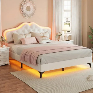 LuminaHeart Princess LED Platform Bed