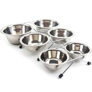 Stainless Steel Double Bowl Feeder