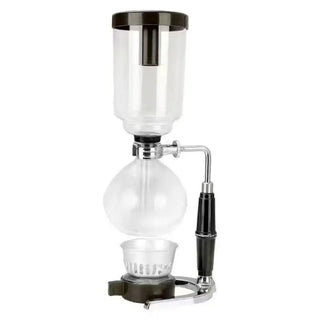 5-Cup Heat-Resistant Glass Siphon Coffee Maker – Vacuum Brewer with Reusable Cloth Filter & Burner