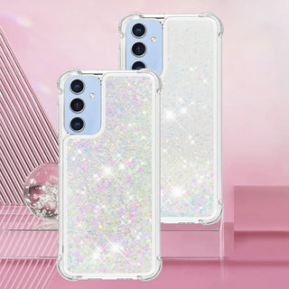 Liquid Glitter Quicksand Samsung Galaxy Case – Shockproof Clear Bumper Cover with Floating Sparkle