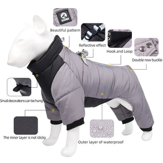 Winter Warm Thicken Waterproof Dog Jacket for Small & Medium Dogs