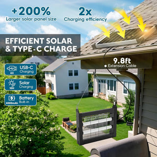 4500V Solar Bug Zapper 2100 sq.ft coverage
