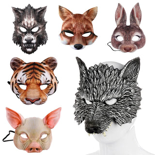 Animal Mask 3D Realistic Half Face Mask – Perfect for Halloween, Cosplay & Parties!