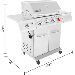 GA4402S 4-Burner Propane Gas Grill with Side Burner