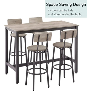 Dining Pub Table and Chair Set for 4