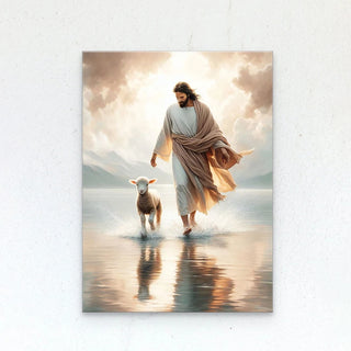Faith-Inspired Shepherd Canvas Wall Art – Inspirational Christian Decor
