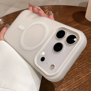 Luxury 2-in-1 Magnetic Shockproof iPhone Case, Soft TPU Silicone MagSafe-Compatible Wireless Charging Cover for iPhone 17 16 15 14 13 12 11 Series