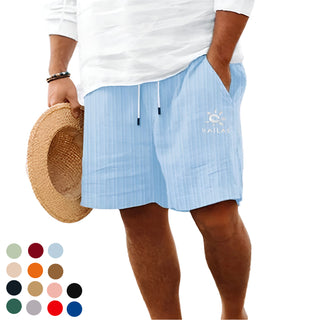 KAILAS Men’s Embroidered Logo Casual Shorts – Summer-Ready Style for Beach, Travel, and Everyday Comfort