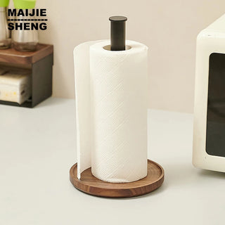 Modern Walnut Kitchen Roll Paper Holder