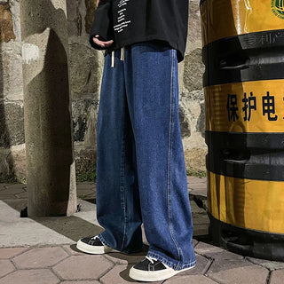 Men’s Korean Style High-Street Wide-Leg Jeans
