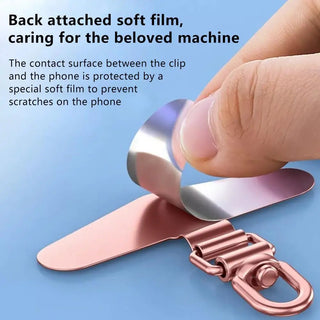 360° Rotatable Steel Phone Tether Tab – Ultra-Thin Metal Patch Lanyard Connector for All Smartphones