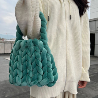 The Cozy Braided Plush Hobo Bag