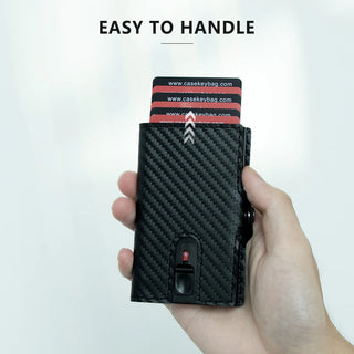 Casekey Real Carbon Fiber/ Leather Slim Wallet