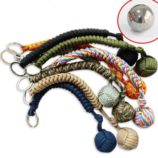 Steel-Core Paracord Survival Keychain