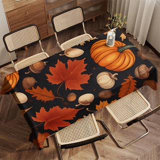 Fall Leaf Pattern Tablecloth – Waterproof Polyester Rectangular Table Cover