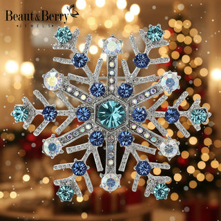 Beaut & Berry Rhinestone Snowflake Brooch