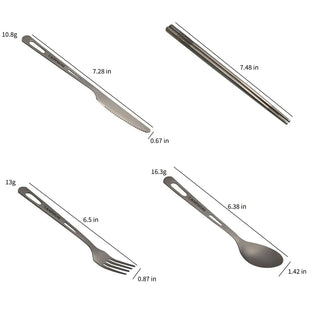 Titanium Ultralight Camping Cutlery Set