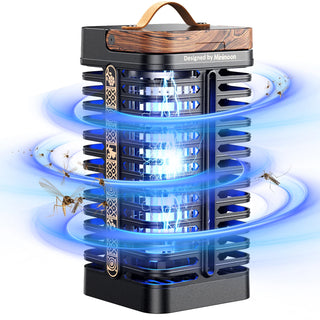 Minimoon 4200V Electric Fly Traps Outdoor Mosquito Zapper with Dual LED Light 15W IPX4 Insect Killer Lamp Self-Contained Unit