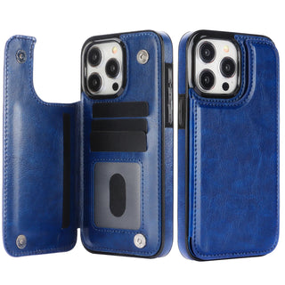 PU Leather Wallet iPhone Case with Card Slots, Magnetic Flip Cover, Stand Holder, Shockproof TPU Shell for iPhone 16E 16 15 14 13 12 11 SE XR X 8 7 Series