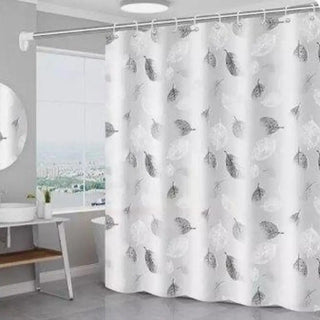 Ombre Leaf Pattern Shower Curtain