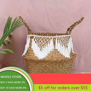 Woven Seagrass Wicker Basket