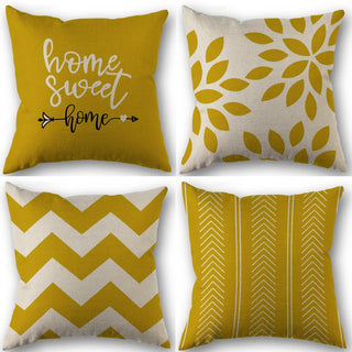 4Pc Home Sweet Home Printed Pillowcases