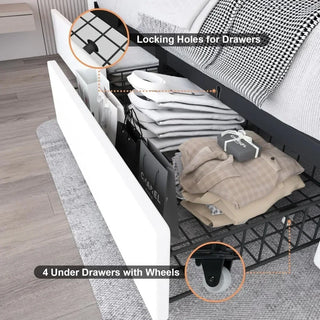 LuxuraStorage Full Platform Bed