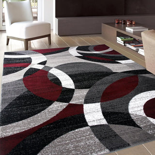 Orbit Luxe Abstract Circle Area Rug