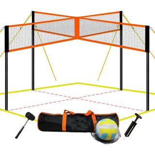 QuadPlay Volleyball & Badminton Set