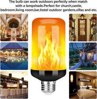 LED Flame Light Bulb – 4 Modes Flickering Fire Effect Night Light