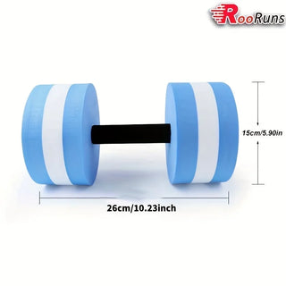 Aqua Water Dumbbell Foam Float for Pool Exercise – EVA Aquatic Resistance Weight for Water Aerobics, Swim Fitness & Strength Training
