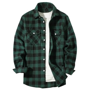 Button-Up Classic Plaid Smart Casual Flannel