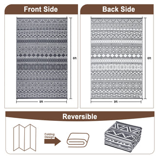 STUDYSET  5x8 Waterproof Reversible Patio Rug