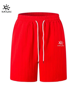 KAILAS Men’s Embroidered Logo Casual Shorts – Summer-Ready Style for Beach, Travel, and Everyday Comfort