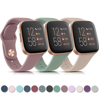 Silicone Watch Band Compatible with Fitbit Versa 2 – Soft Sport Replacement Strap, Adjustable Wristband for Men & Women
